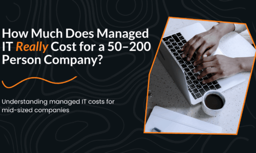 Business Owners Reviewing Managed IT Service Pricing And Support Options For A 50–200 Employee Company In Texas.