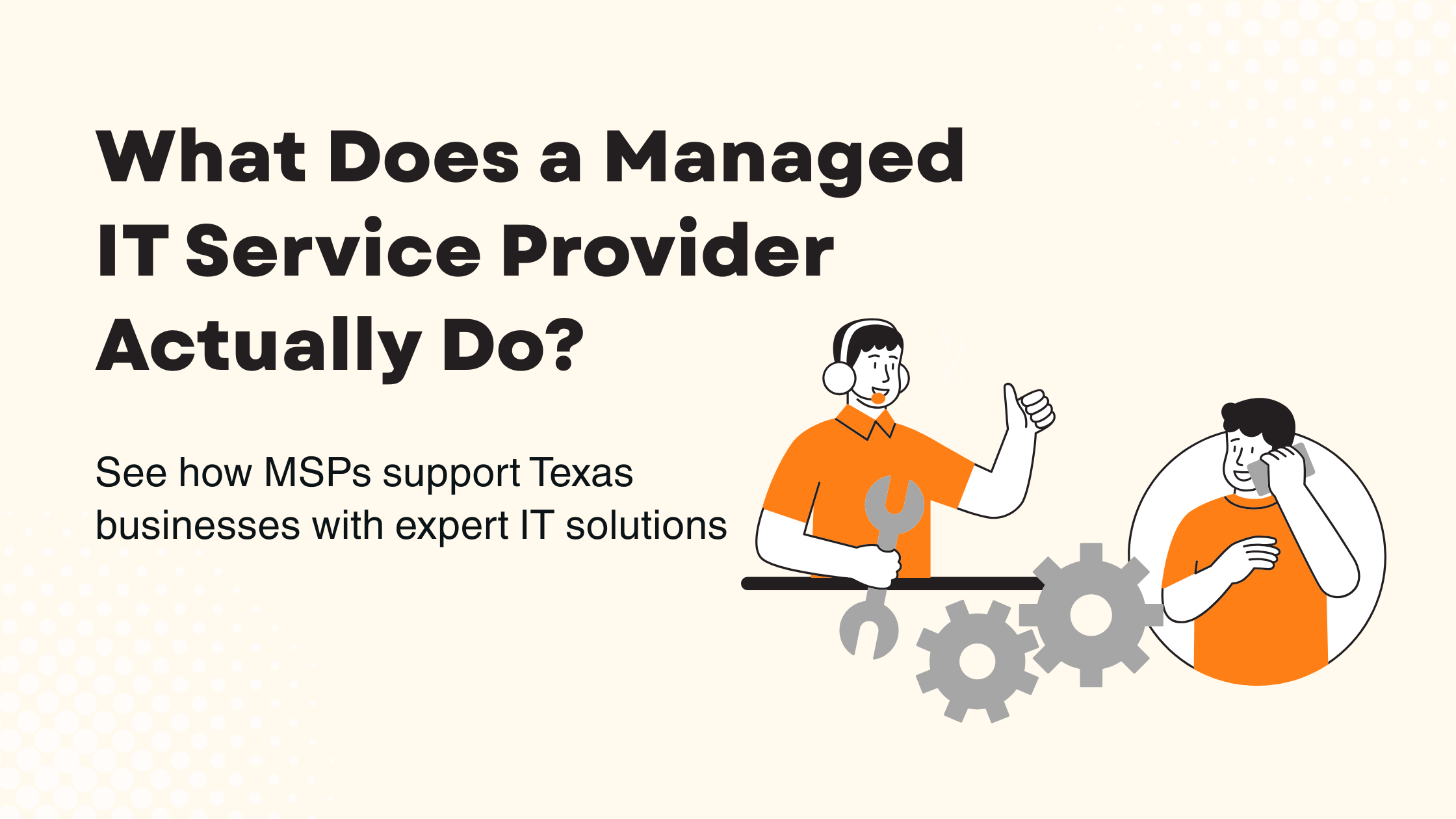 Business owner speaking with an IT service provider about managed IT support options in Texas