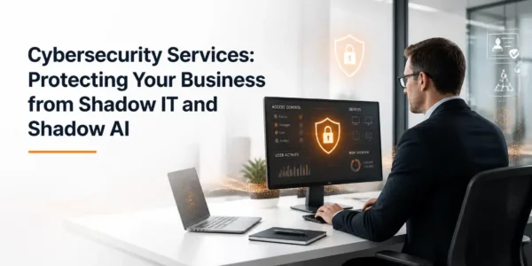 Cybersecurity services protecting a Texas office from Shadow IT and AI risks.