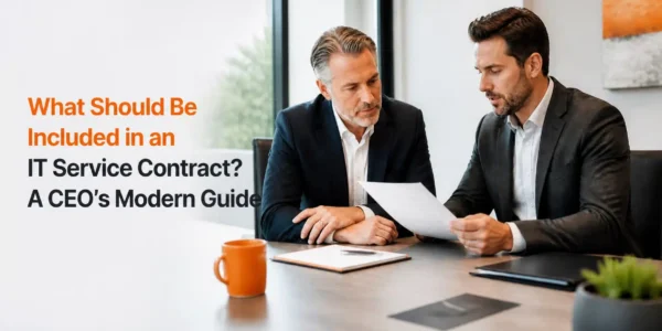 IT service contract review for CEOs in a modern office setting