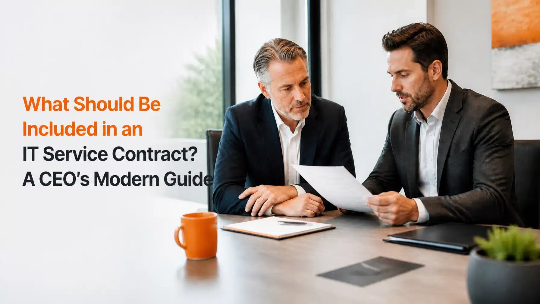 IT service contract review for CEOs in a modern office setting