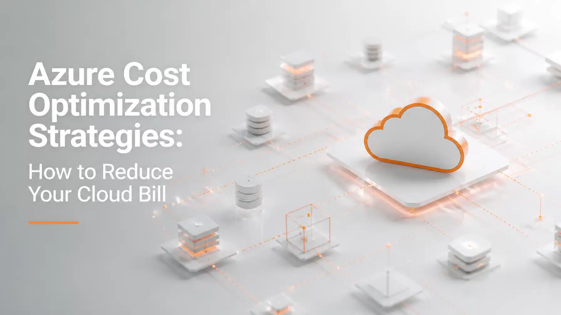 A modern visualization of cloud data management illustrating Azure cost optimization strategies.