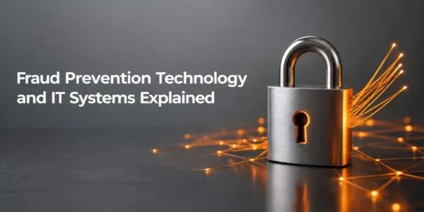 Fraud prevention technology with secure systems protecting business data.